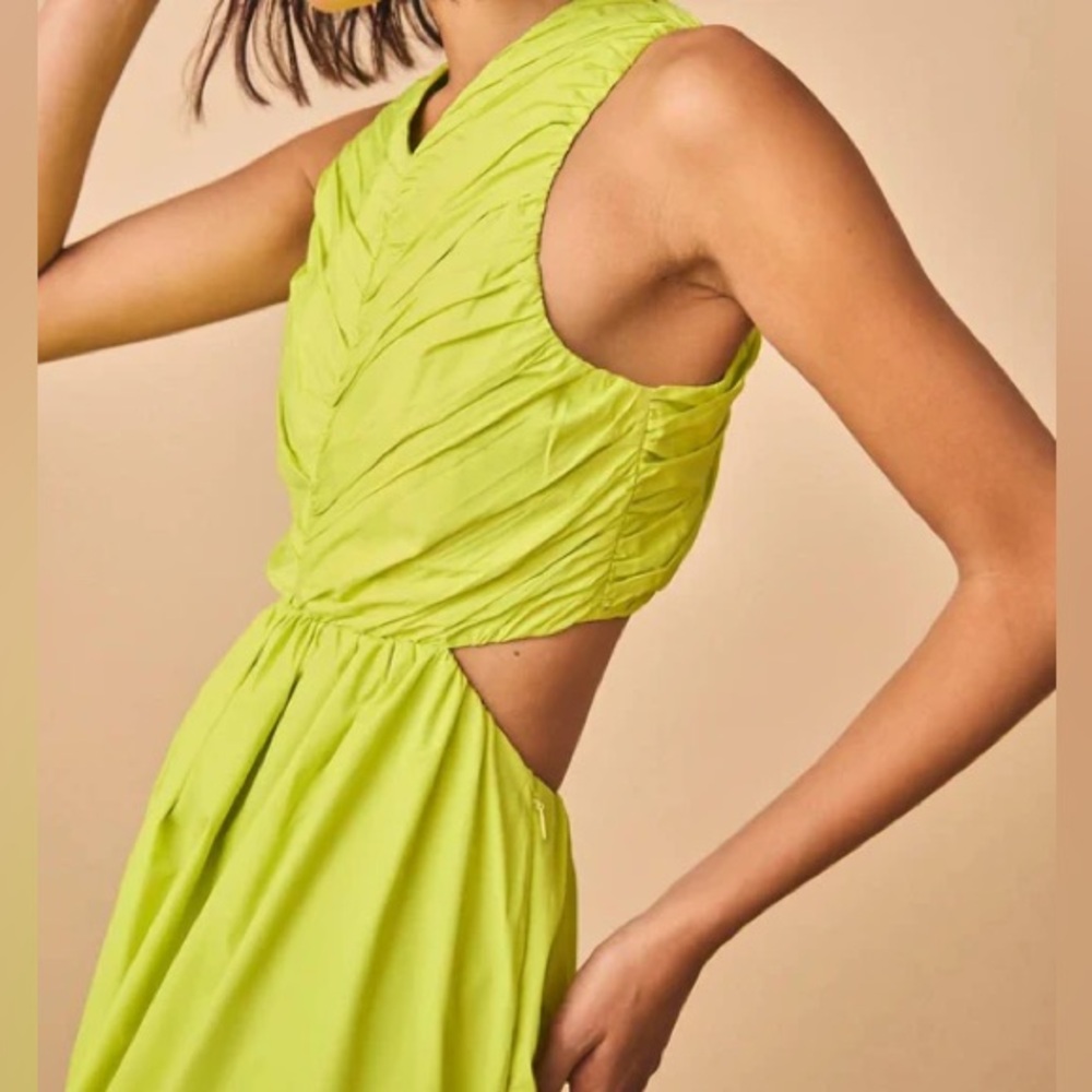 NWT Hunter Bell Kathleen Lime Dress 🍋‍🟩 size 6 - Picture 5 of 6